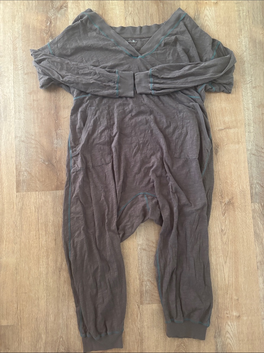 Brown jumpsuit with pockets large